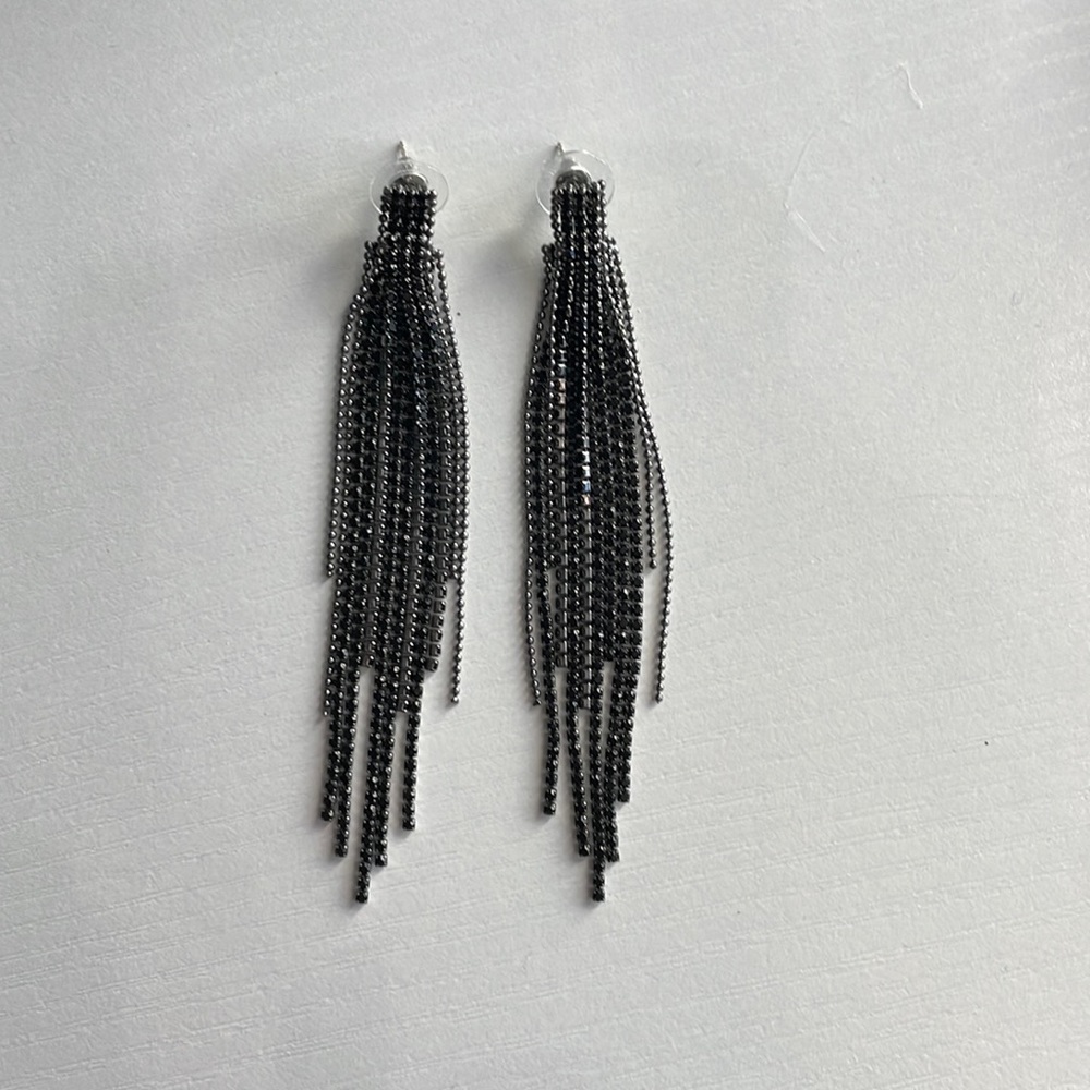 Jackie Mack Adhara Earrings Gunmetal/Black